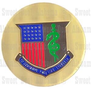 Metallic Army Medical Corps Recessed Emblem, 2" Display Plaque Sticker Emblem
